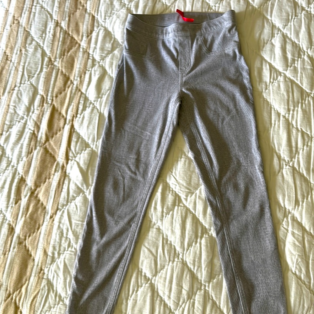 SPANX grey snakeskin jean legging Size SP